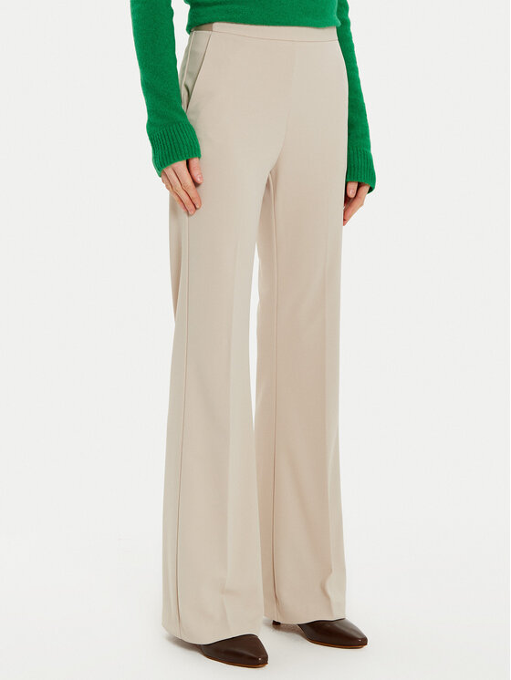 Imperial Imperial Pantaloni din material P3E9IAW Bej Flare Fit