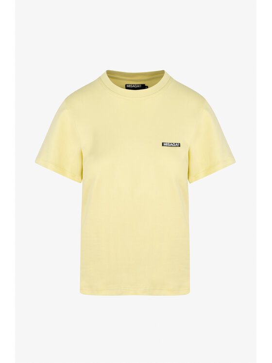 Misaga Misaga T-Shirt HORIZON T-SHIRT Żółty Regular Fit