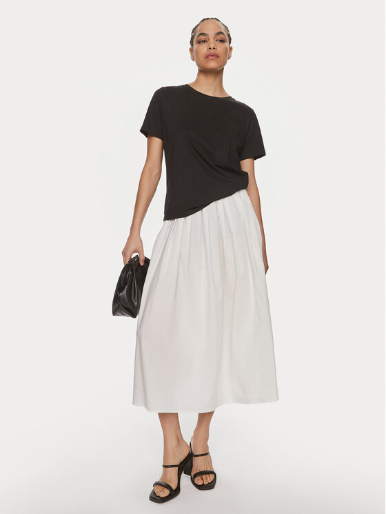 ViCOLO ViCOLO Midi szoknya TB0195 Fehér Regular Fit