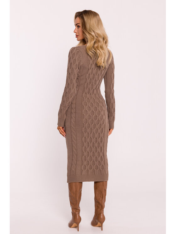 Made of Emotion Made of Emotion Sukienka codzienna M824 Beżowy Active Fit