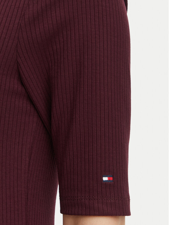 Tommy Hilfiger Tommy Hilfiger Igapäevane kleit WW0WW52227 Bordoopunane Regular Fit