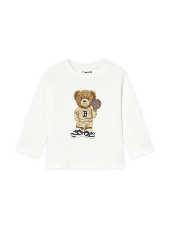 Mayoral Bluzka 2058 Biały Regular Fit