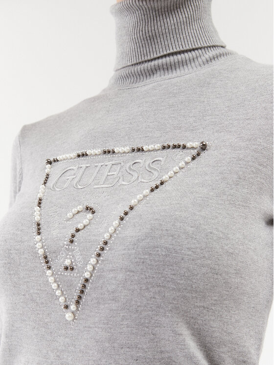 Guess Guess Rollkragenpullover W3BR23 Z2NQ2 Grau Regular Fit