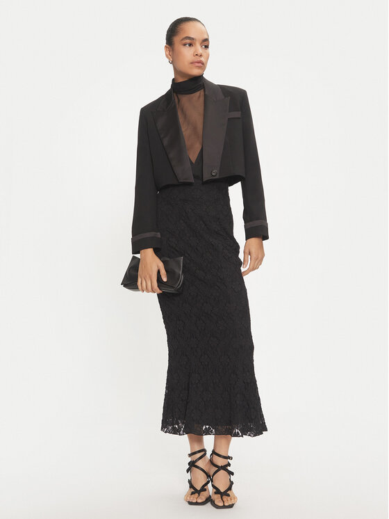 ROTATE ROTATE Suknja olovka Blakli 113070100 Crna Slim Fit