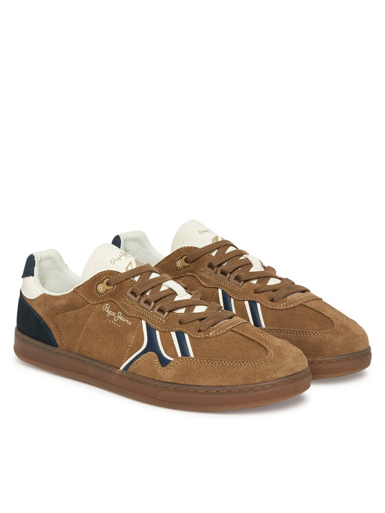 Pepe Jeans Pepe Jeans Sneakersy Ball Mix M PMS000009 Brązowy