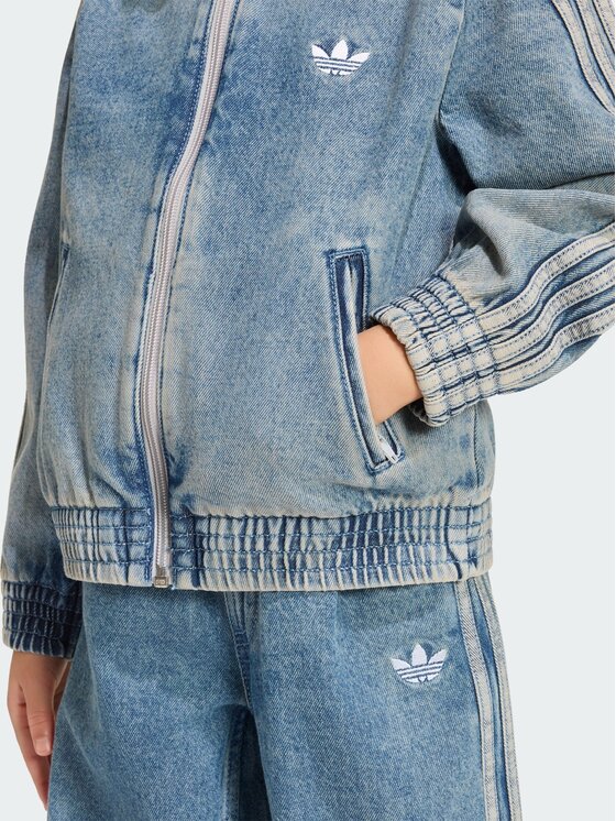adidas adidas Τζιν μπουφάν Firebird KQ8874 Μπλε Loose Fit