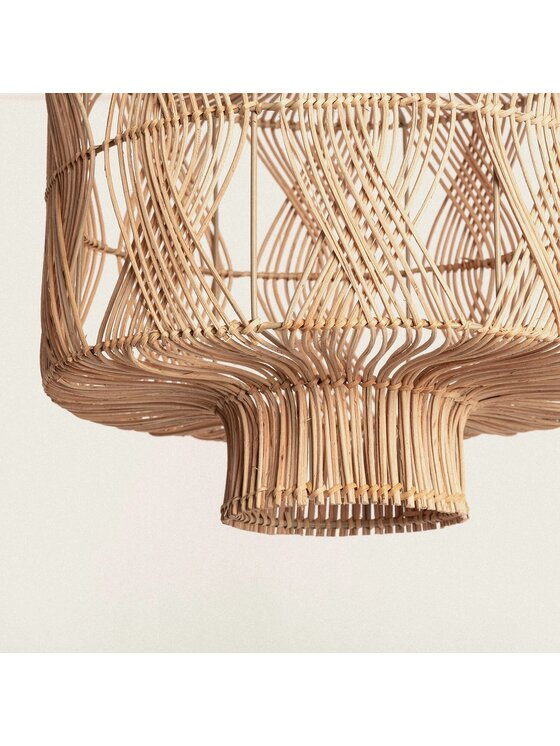 MIAhome MIAhome Lampa wisząca pleciona rattanowa Oia Ø40 Brązowy