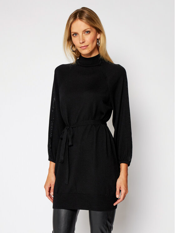 Marella Marella Sukienka dzianinowa Markus 33260209200 Czarny Regular Fit