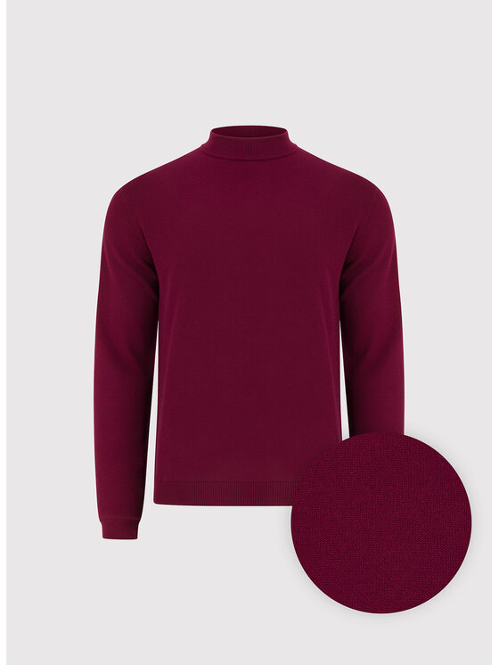 Pako Lorente Pako Lorente Sweter P26WN-2X-009 Bordowy Regular Fit