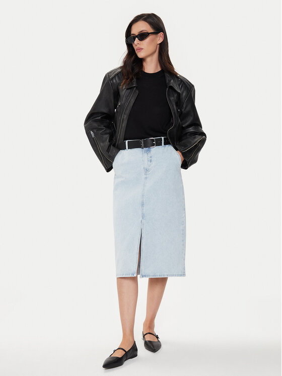Vila Vila Jeans krilo Kira 14099130 Modra Regular Fit