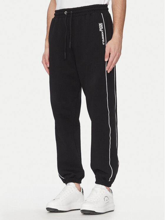Karl Lagerfeld Jeans Karl Lagerfeld Jeans Teplákové kalhoty A2M10098 Černá Regular Fit