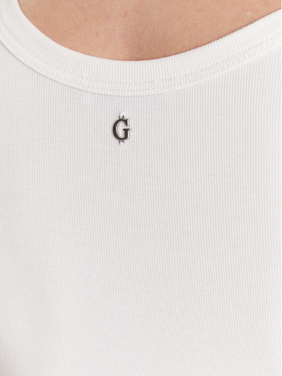 Guess Guess Ежедневна рокля Christina W3GK24 KAQL2 Екрю Slim Fit