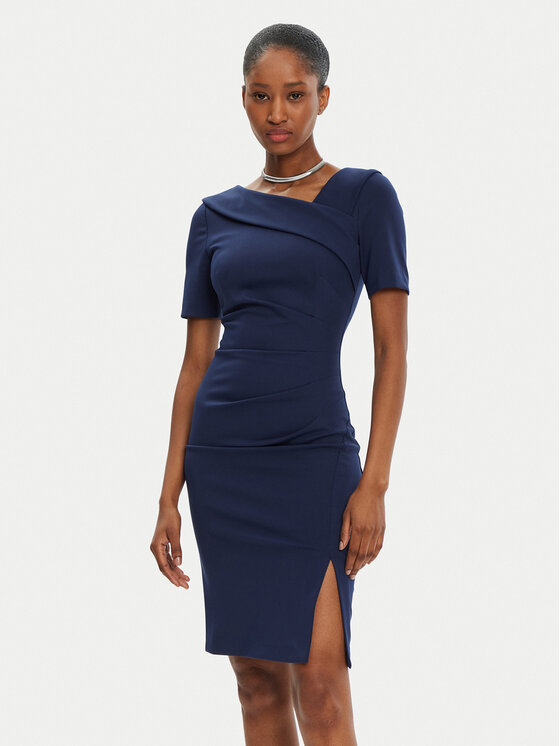 Rinascimento Rinascimento Abito da cocktail CFC0122560003 Blu scuro Regular Fit