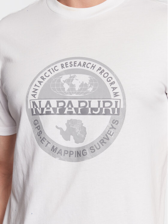Napapijri Napapijri T-shirt S-Bollo NP0A4H9K Bijela Regular Fit