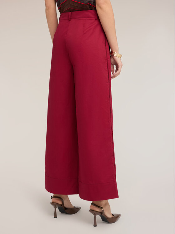 Motivi Motivi Spodnie materiałowe P00TQ004578N036 Bordowy Over Fit