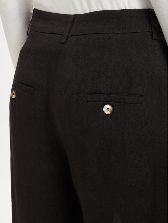 Marella Marella Hlače iz tkanine Solista 2613131114 Črna Relaxed Fit