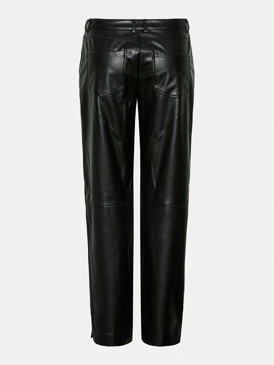 Pieces Pieces Hose aus Kunstleder Neeth 17151699 Schwarz Straight Fit