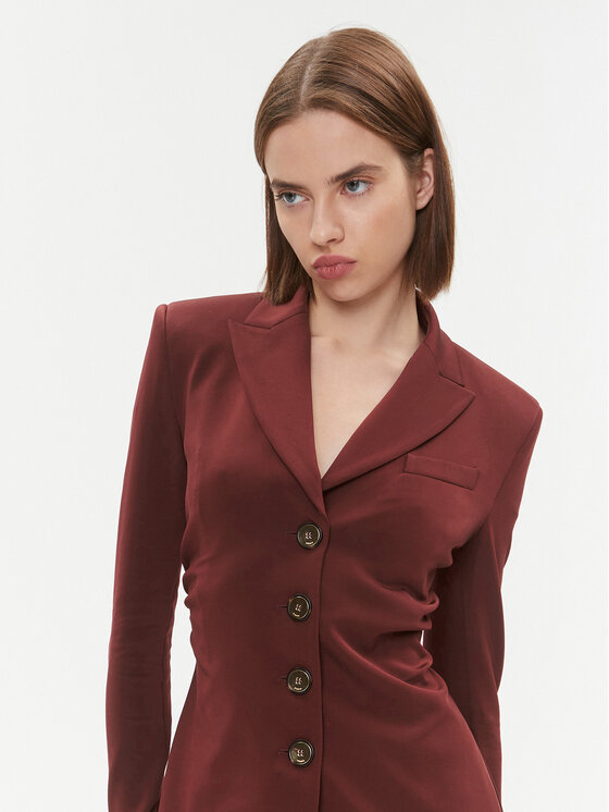 PINKO Pinko Marynarka Edvige 100259 A04I Bordowy Slim Fit
