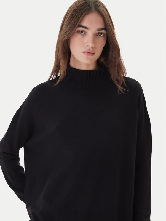 Kontatto Kontatto Sweter 3M0822C Czarny Relaxed Fit