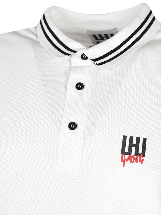 Les Hommes Les Hommes Polokošile UIT501 730U | LHU Gang Bílá Regular Fit
