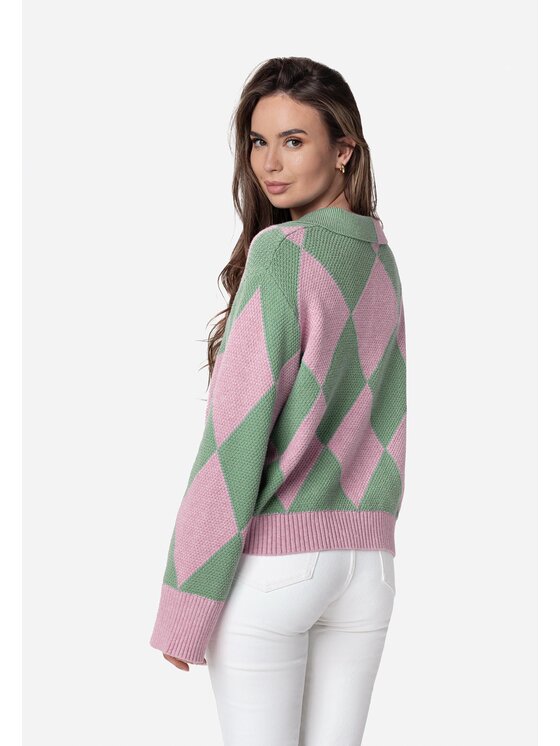 LAURELLA LAURELLA Sveter Laurella 6TU037923 Zelená Regular Fit