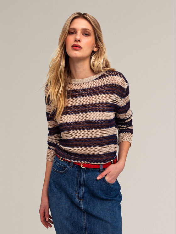 Motivi Motivi Cardigan M227W003283N0R2 Écru Regular Fit