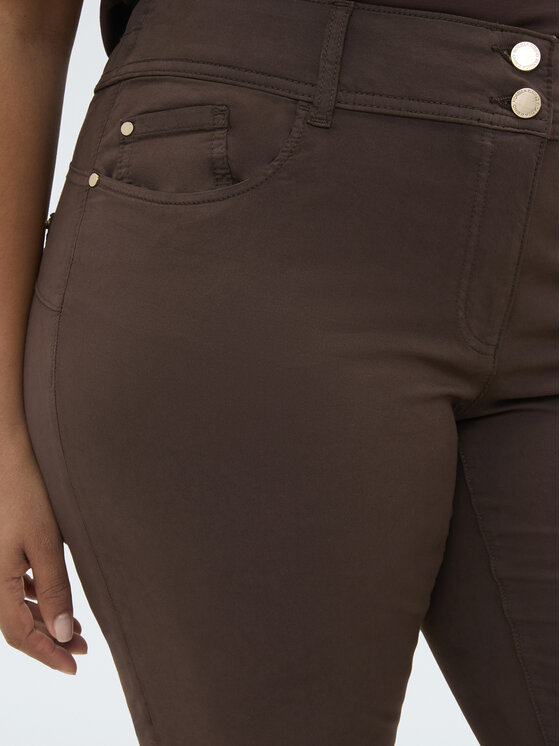 Fiorella Rubino Fiorella Rubino Spodnie materiałowe P713T005196N022 Brązowy Skin Fit