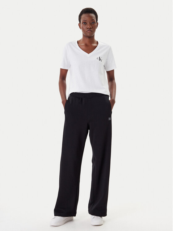 Calvin Klein Jeans Calvin Klein Jeans Spodnie dresowe LV047C249G Czarny Wide Leg