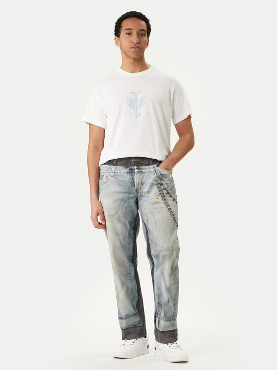 Versace Jeans Couture Versace Jeans Couture Тишърт 80GAHT14 CJ00T Бял Regular Fit
