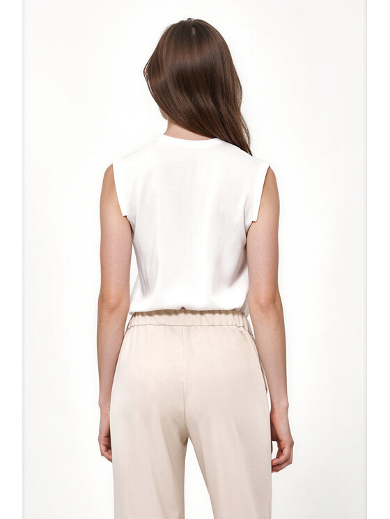 NIFE NIFE Halenka B238 Krémová Relaxed Fit