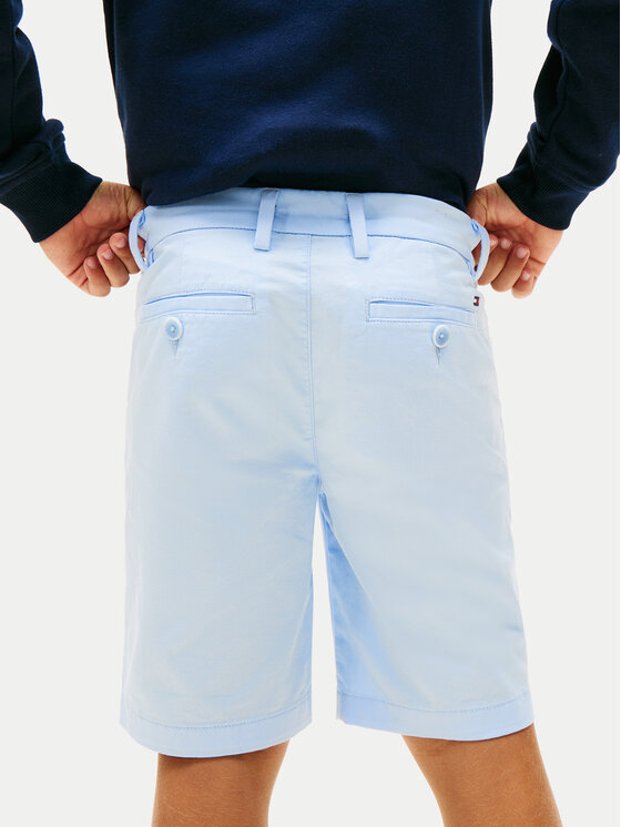 Tommy Hilfiger Tommy Hilfiger Шорти от плат 1986 Essential KB0KB09641 Светлосин Regular Fit