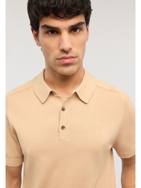 Trussardi Trussardi Sweter M0608000065N012 Kremowy Regular Fit