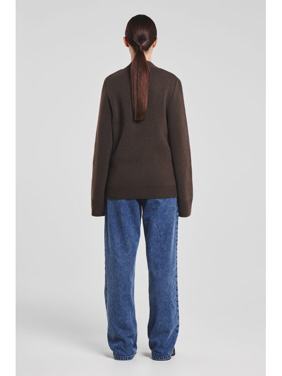 BENU BENU Kardigan Sweter Brązowy Straight Fit