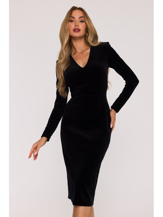 Made of Emotion Made of Emotion Sukienka wieczorowa M889 Czarny A-Line Fit