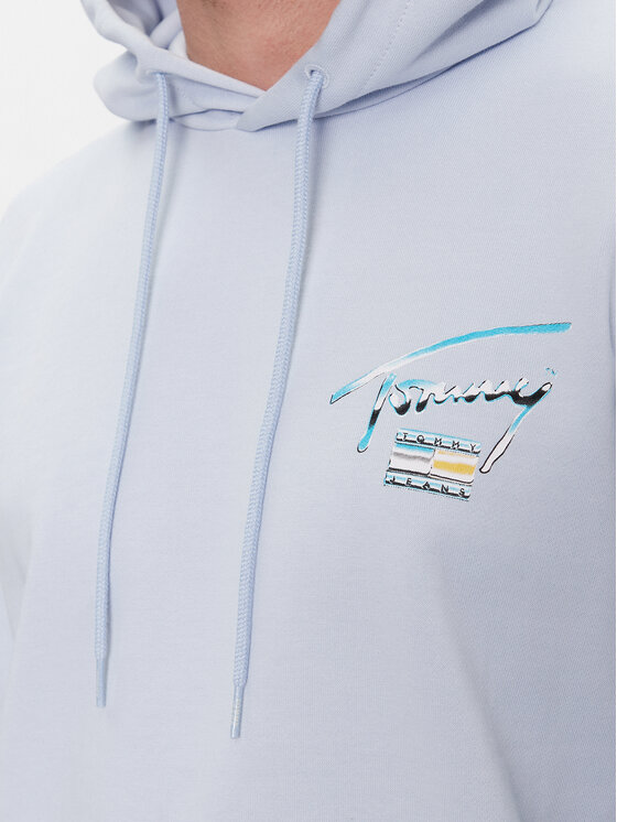 Tommy Jeans Tommy Jeans Pulóver Metallic Dna DM0DM18457 Kék Regular Fit