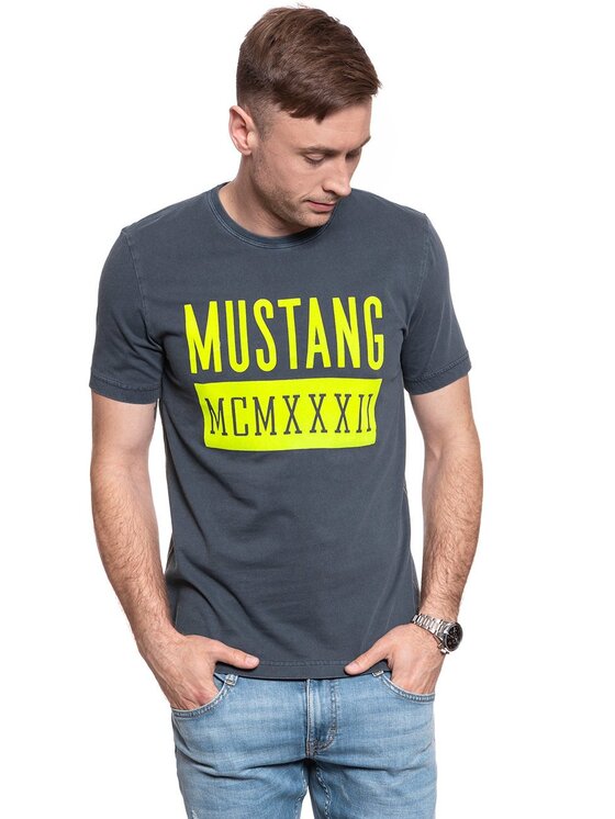 Mustang Mustang T-shirt ALEX C PRINT Grigio Regular Fit