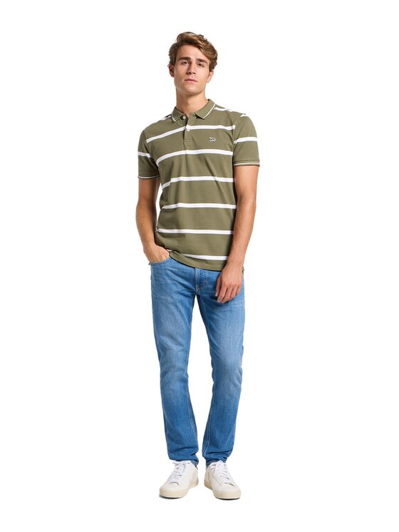Lee Lee Polo 112363858 Zielony Regular Fit