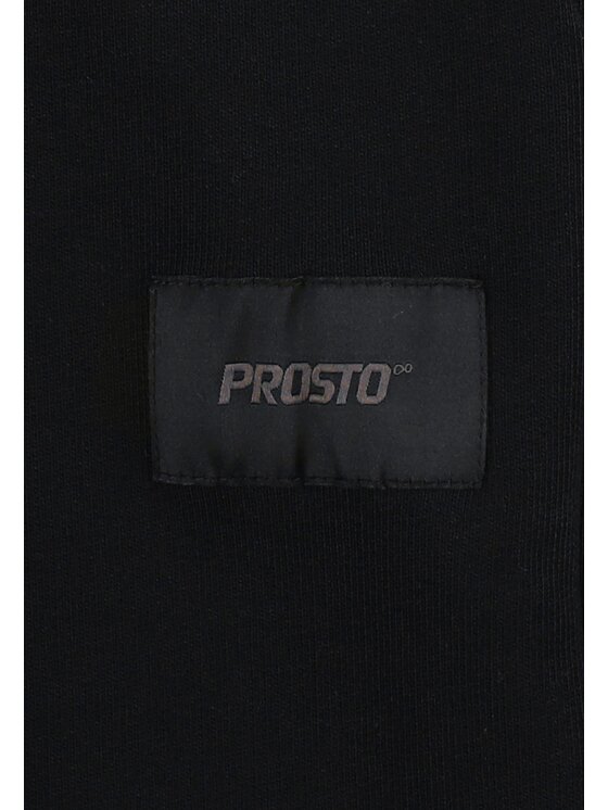 PROSTO. PROSTO. Spodnie dresowe Jacquard Label KL261MPAN4031 Czarny Relaxed Fit
