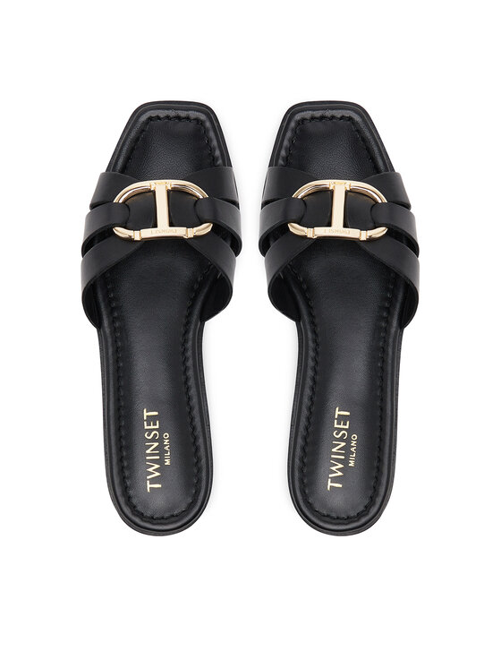 TWINSET TWINSET Şlapi 251TGT090 Negru