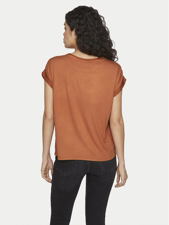 Vila Vila Тишърт Ellette 14059563 Оранжев Regular Fit