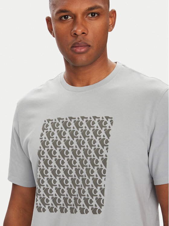 Calvin Klein Jeans Calvin Klein Jeans Тишърт Macro Aop LV04RC841G Сив Regular Fit