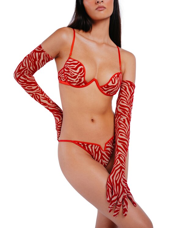 Perilla Perilla Biustonosz push-up Kylie Red Czerwony