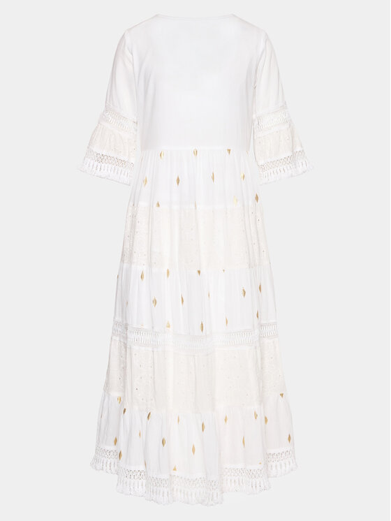 Iconique Iconique Пляжна сукня IC23 026 Білий Regular Fit