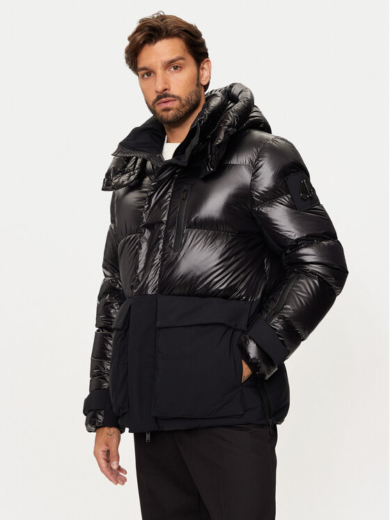 Moose Knuckles Moose Knuckles Vatovaná bunda Adams Peak M34MJ157 Černá Relaxed Fit