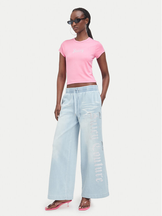 Juicy Couture Juicy Couture Jeansy JCDBJ226962 Niebieski Wide Leg