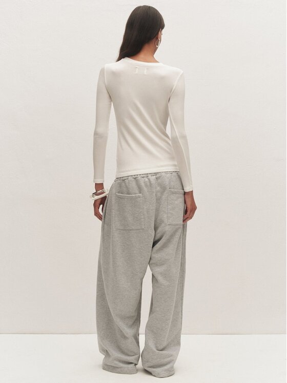 Le Collet Le Collet Spodnie dresowe SOLE Szary Wide Leg