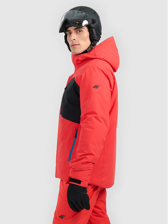 4F 4F Kurtka narciarska SKIWEAR Czerwony Regular Fit