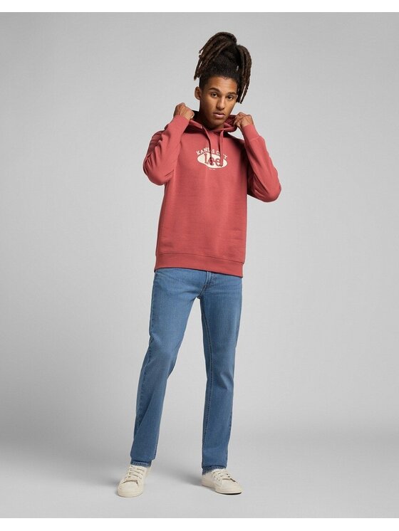 Lee Lee Felpa HOODIE Rosso Regular Fit