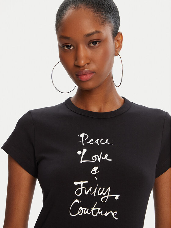 Juicy Couture Juicy Couture Tricou JCNCT225458 Negru Regular Fit