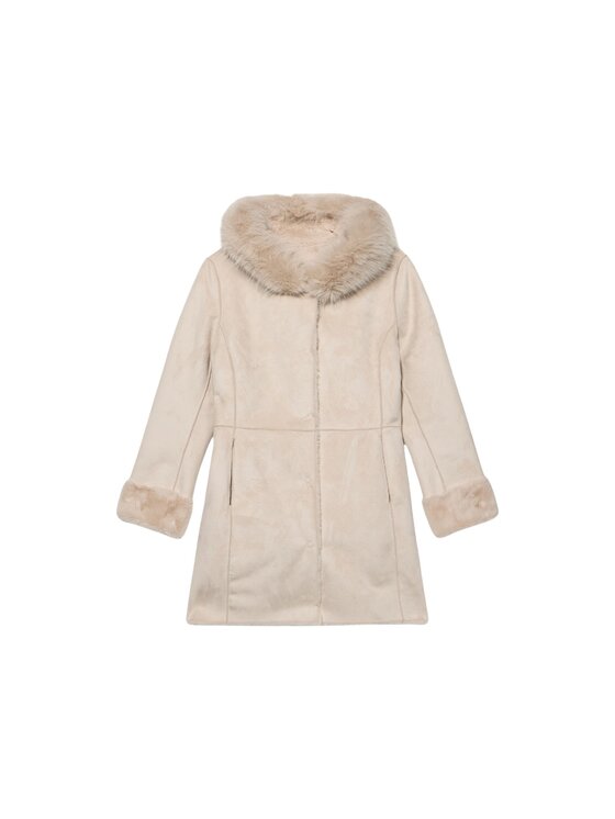 Oltre Oltre Cappotto invernale 8716R001283N002 Crema Baggy Fit